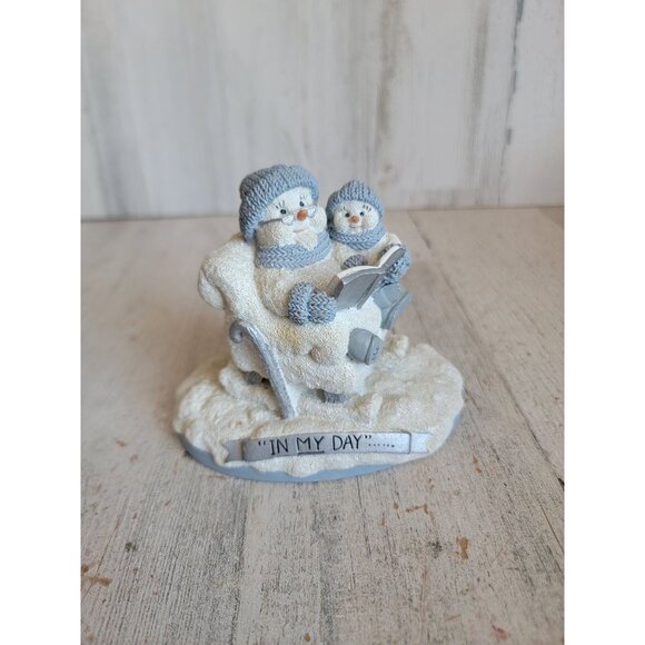 Encore Snowman Buddies in my day Grandpa grandkid Xmas collectible figure - Picture 1 of 6